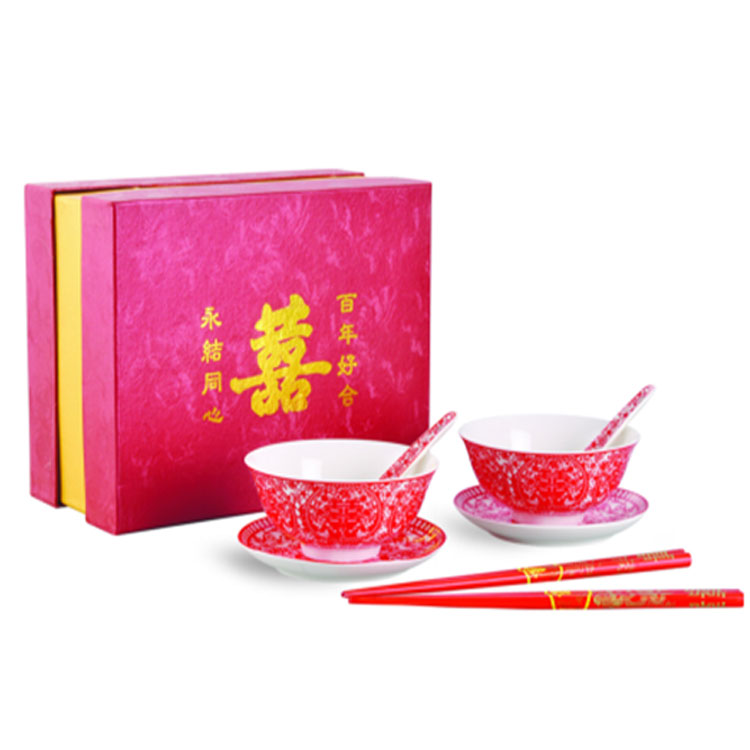 婚慶八件套餐具  永結同心  百年好合