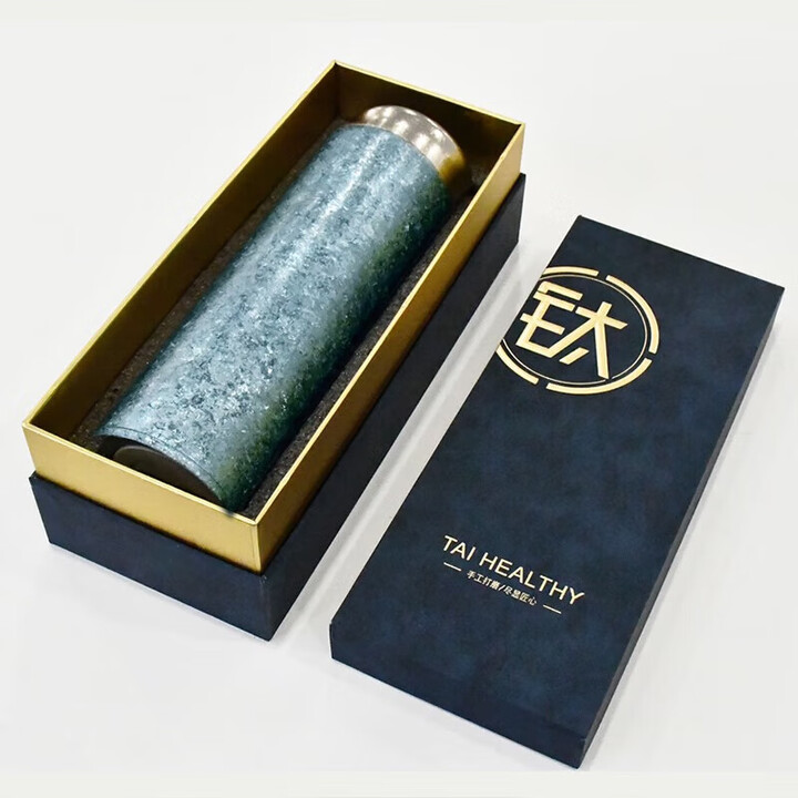 貝洛可純鈦茶隔鈦杯七號 BK118高奢·TI系列純鈦晶鉆保溫杯輕量抑菌無漆 純鈦保溫杯450ml藍色