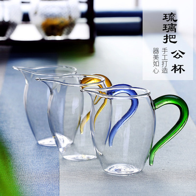 梵师耐热玻璃公道杯高硼硅加厚透明茶海大号分茶器公道杯功夫茶具 定制LOGO