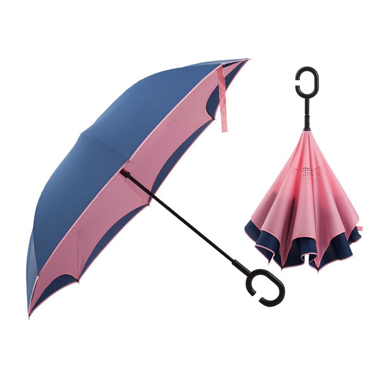 新款自动反向伞双层免持式C型雨伞汽车专用可站立定制广告伞