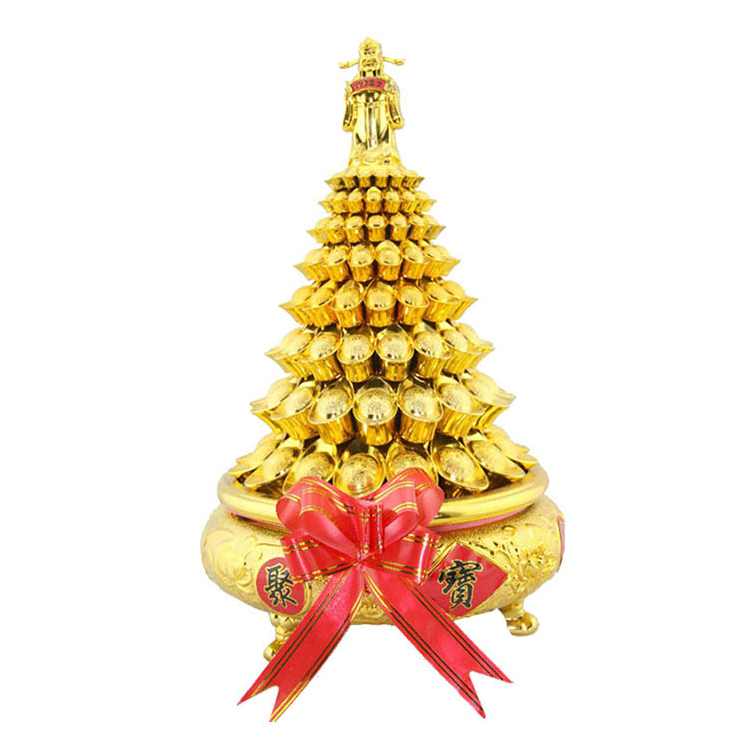 聚財擺件元寶塔招財禮品聚寶盆元寶塔定制