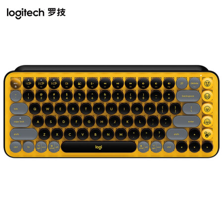 罗技（Logitech） POP KEYS无线蓝牙机械键盘 办公键盘 女生键盘 iPad键盘少女馆 TTC茶轴 热力黄