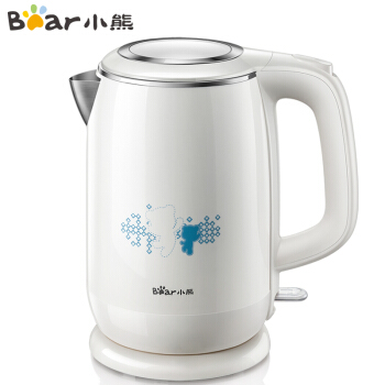 小熊（Bear）電水壺熱水壺保溫1.5L大容量電熱水壺304不銹鋼 一體無縫內膽雙層防燙燒水壺 ZDH-A15P3 定制LOGO
