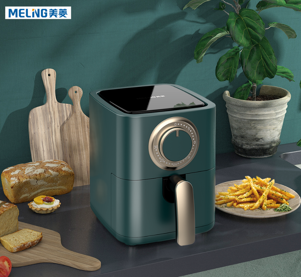 美菱（meling）电烤炉 家用智能 2L大容量 不沾易清洗 无油煎炸 薯条机 MTK-LC2013 定制LOGO