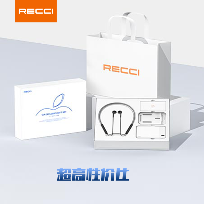 锐思（Recci） 套装RGB-N10移动电源/蓝牙耳机/手机支架/充电线四合一礼盒 白色